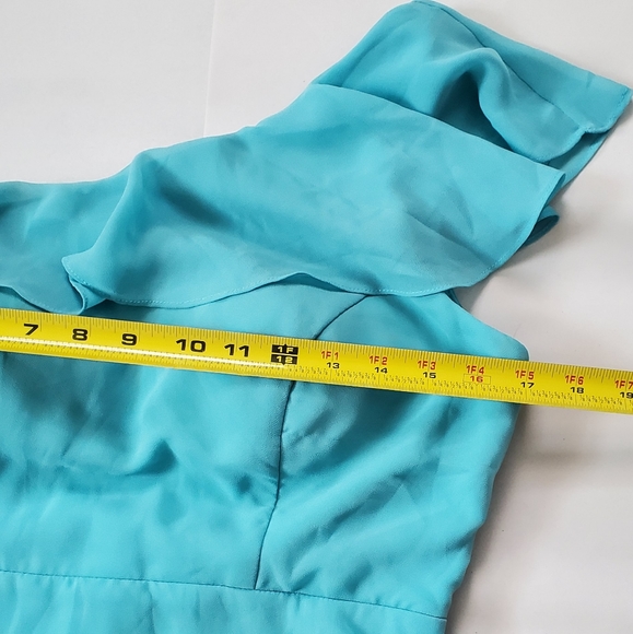 LEVKOFF Aqua Blue One Shoulder Floor-Length Bridesmaid/Prom Dress. Size … - Picture 9 of 14